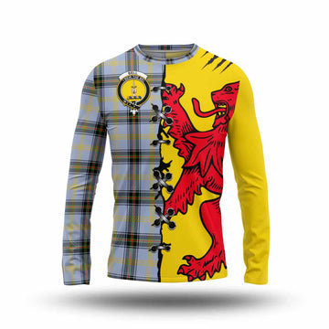 Bell Tartan Family Crest Long Sleeve T-Shirt Lion Rampant Honor