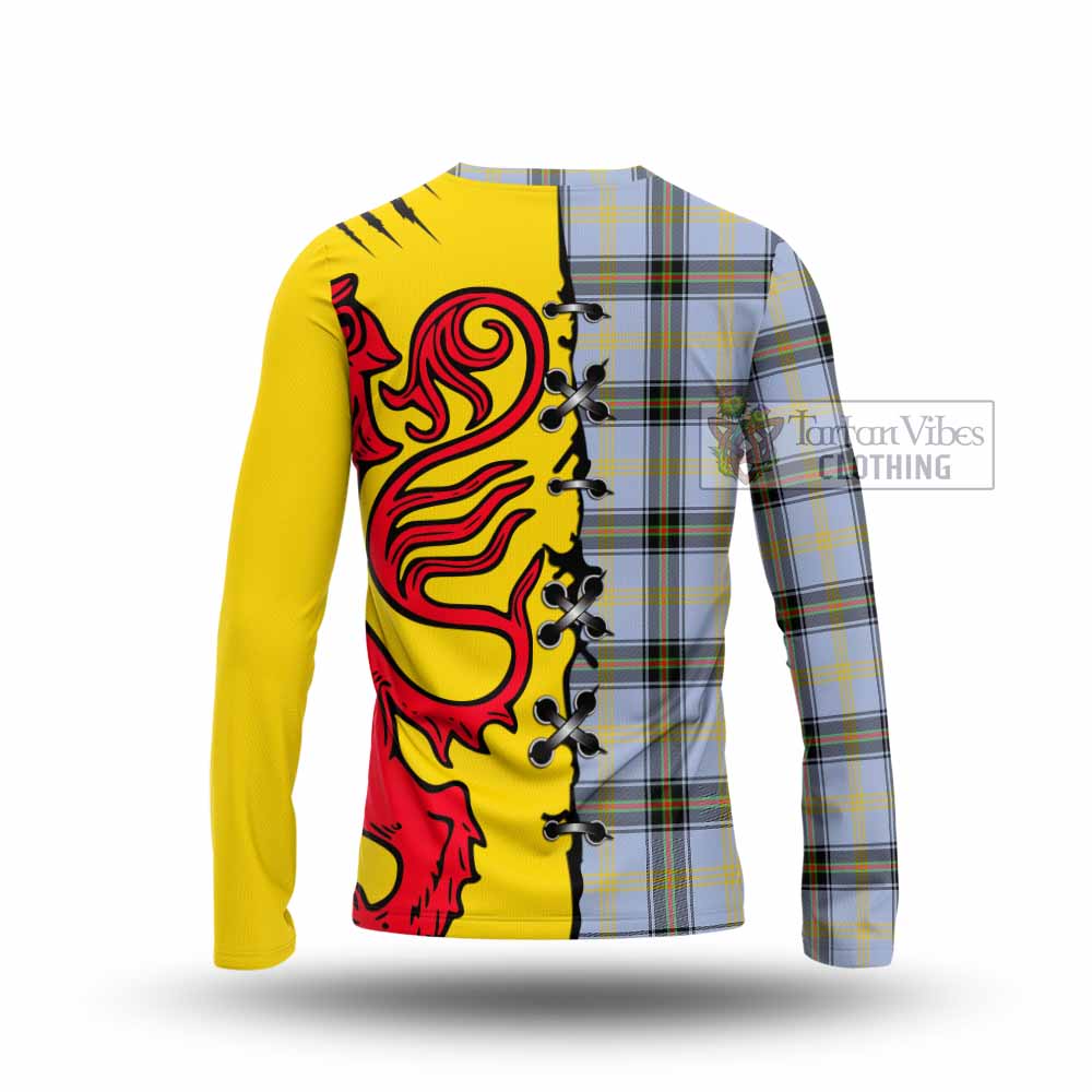 Bell Tartan Family Crest Long Sleeve T-Shirt Lion Rampant Honor - Tartan Vibes Clothing