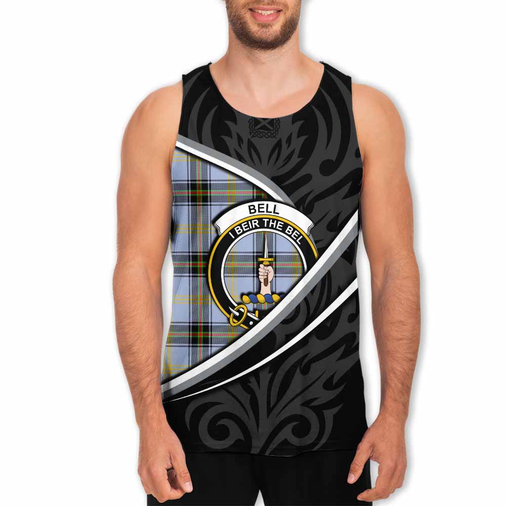 Bell Tartan Family Crest Men Tank Top Celtic Scottish Thistle Floral - Tartan Vibes Clothing