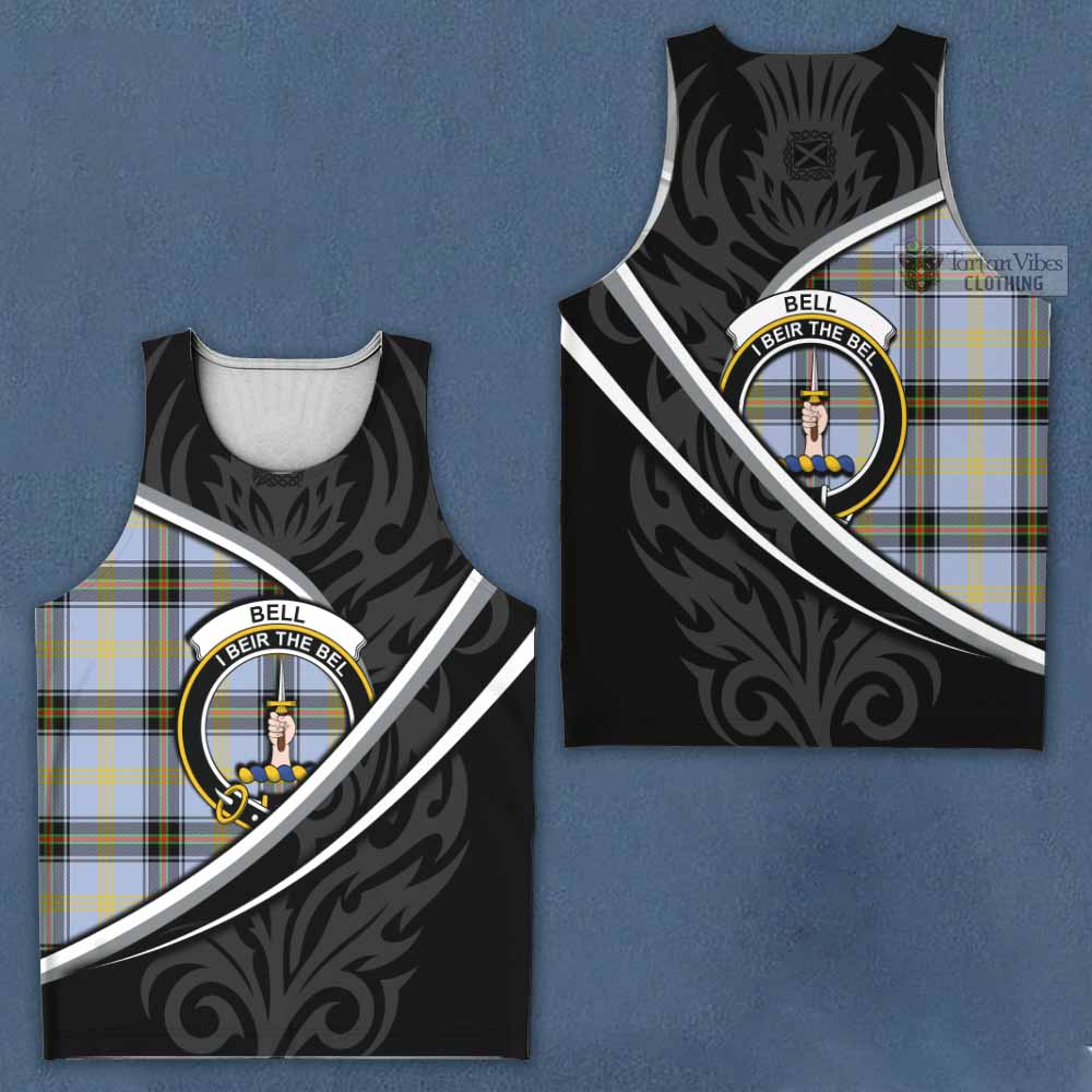 Bell Tartan Family Crest Men Tank Top Celtic Scottish Thistle Floral - Tartan Vibes Clothing