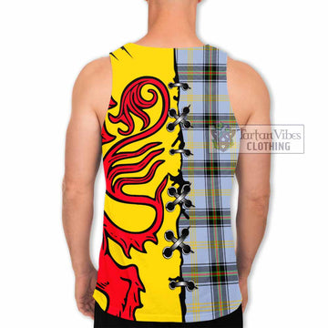 Bell Tartan Family Crest Men Tank Top Lion Rampant Honor - Tartan Vibes Clothing