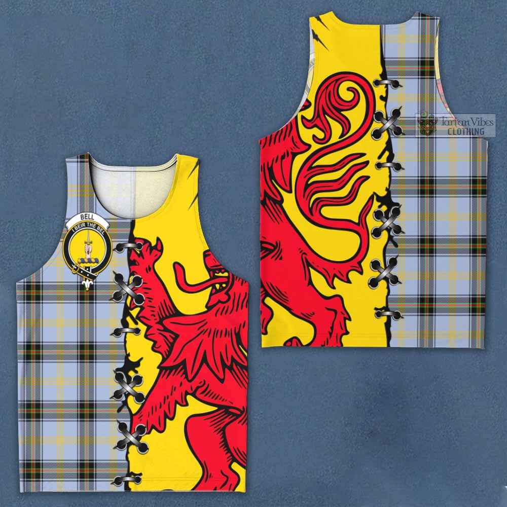 Bell Tartan Family Crest Men Tank Top Lion Rampant Honor - Tartan Vibes Clothing