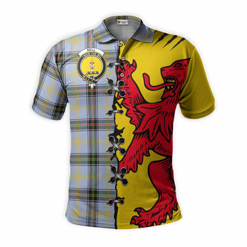 Bell Tartan Family Crest Polo Shirt Lion Rampant Honor - Tartan Vibes Clothing