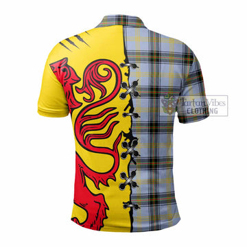 Bell Tartan Family Crest Polo Shirt Lion Rampant Honor - Tartan Vibes Clothing