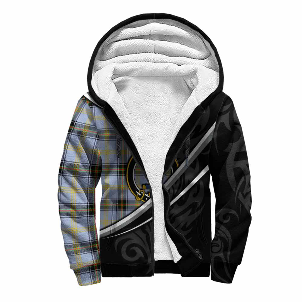 Bell Tartan Family Crest Sherpa Hoodie Celtic Scottish Thistle Floral - Tartan Vibes Clothing