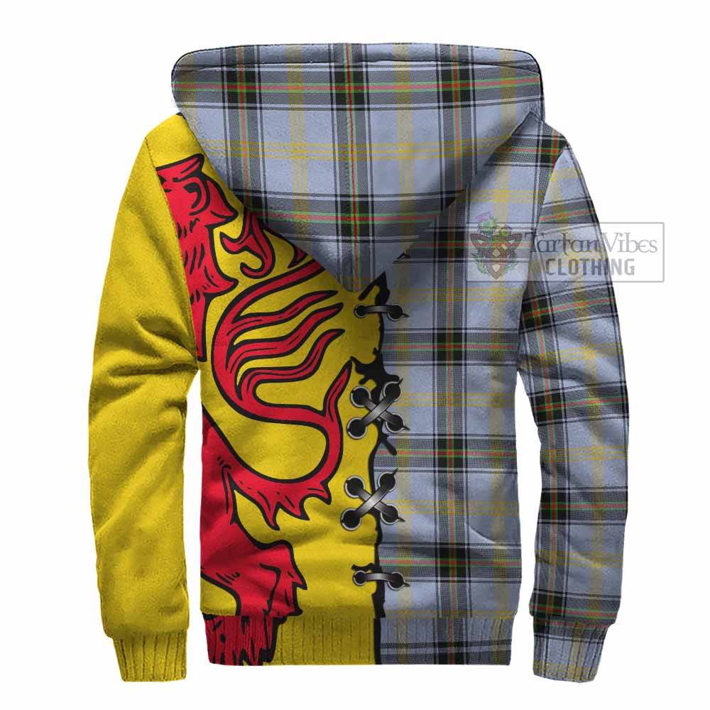 Bell Tartan Family Crest Sherpa Hoodie Lion Rampant Honor - Tartan Vibes Clothing
