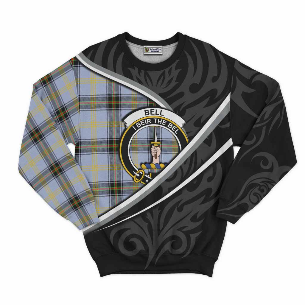 Bell Tartan Family Crest Sweatshirt Celtic Scottish Thistle Floral - Tartan Vibes Clothing