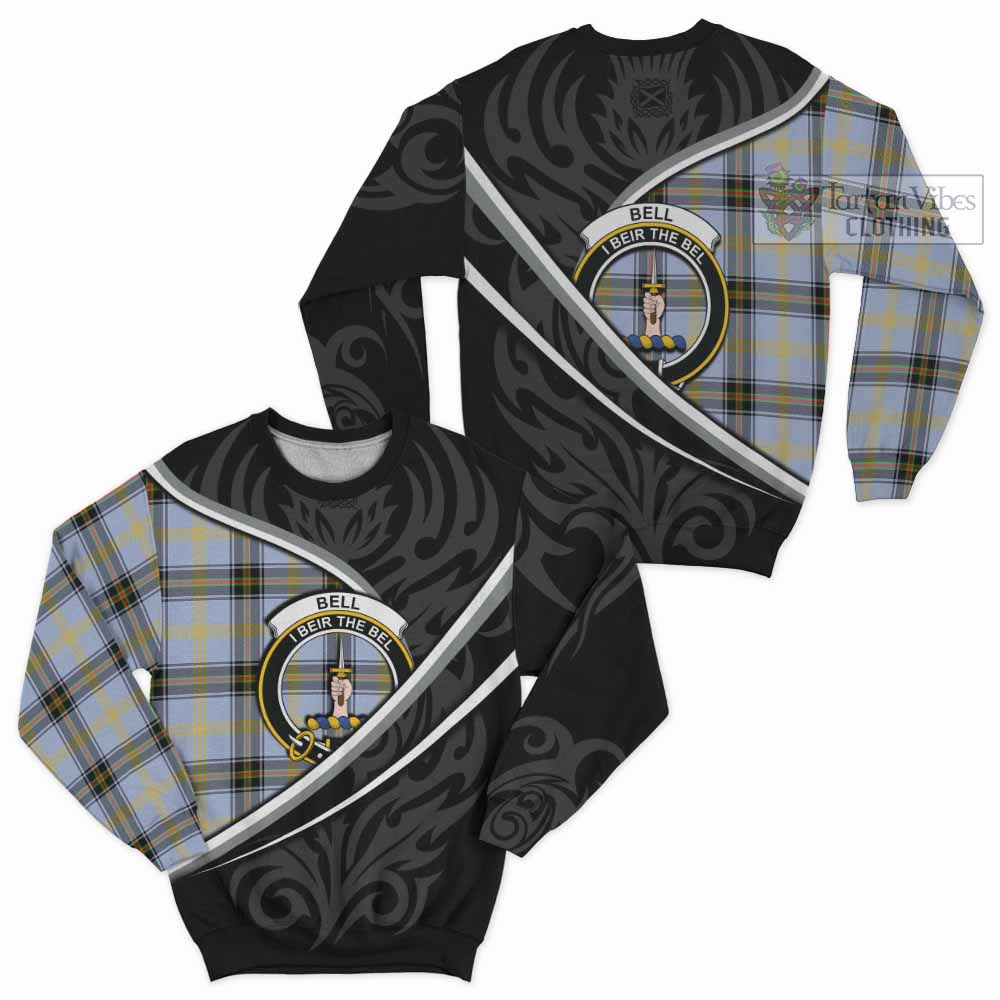 Bell Tartan Family Crest Sweatshirt Celtic Scottish Thistle Floral - Tartan Vibes Clothing