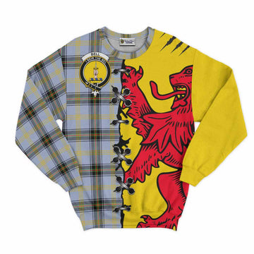 Bell Tartan Family Crest Sweatshirt Lion Rampant Honor