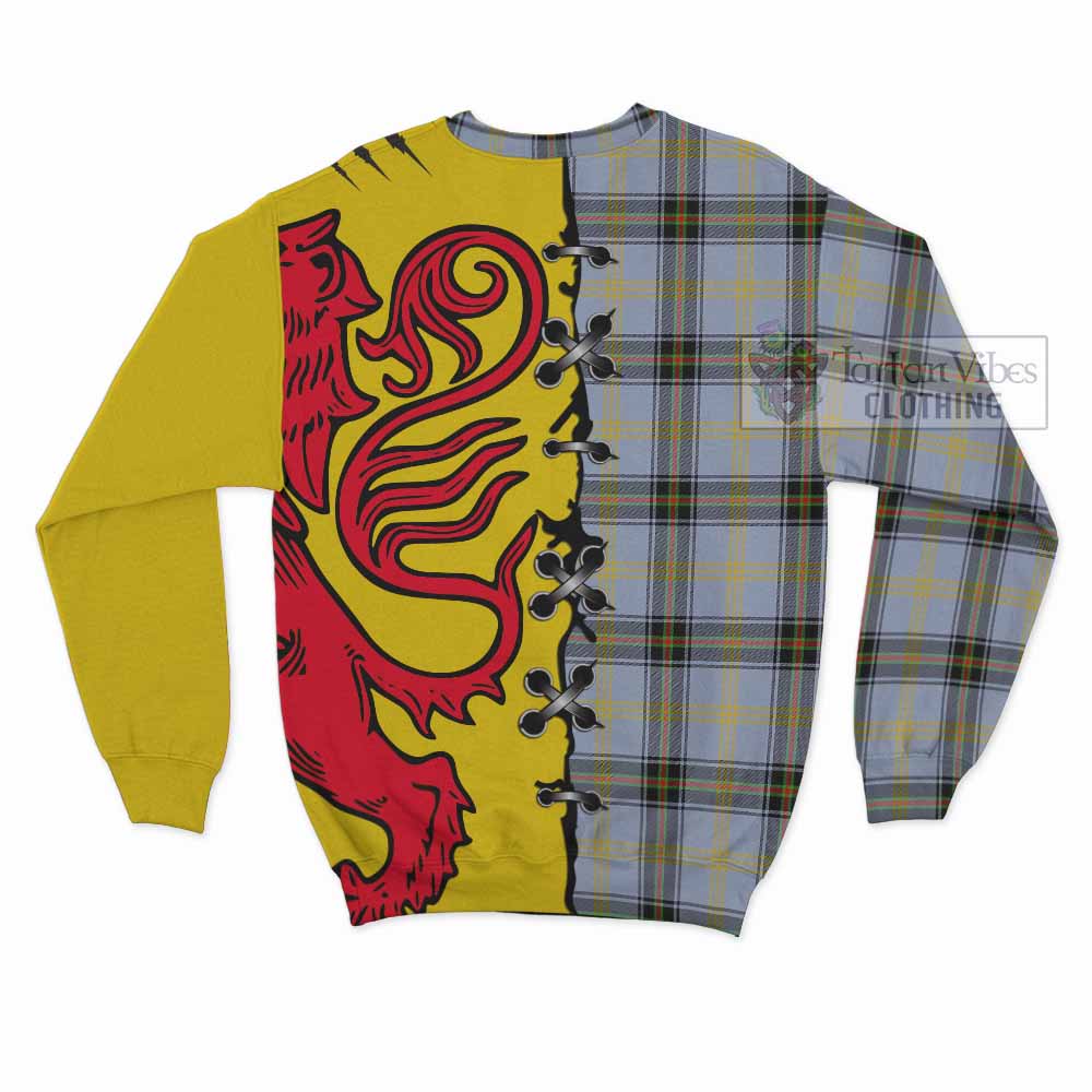 Bell Tartan Family Crest Sweatshirt Lion Rampant Honor - Tartan Vibes Clothing