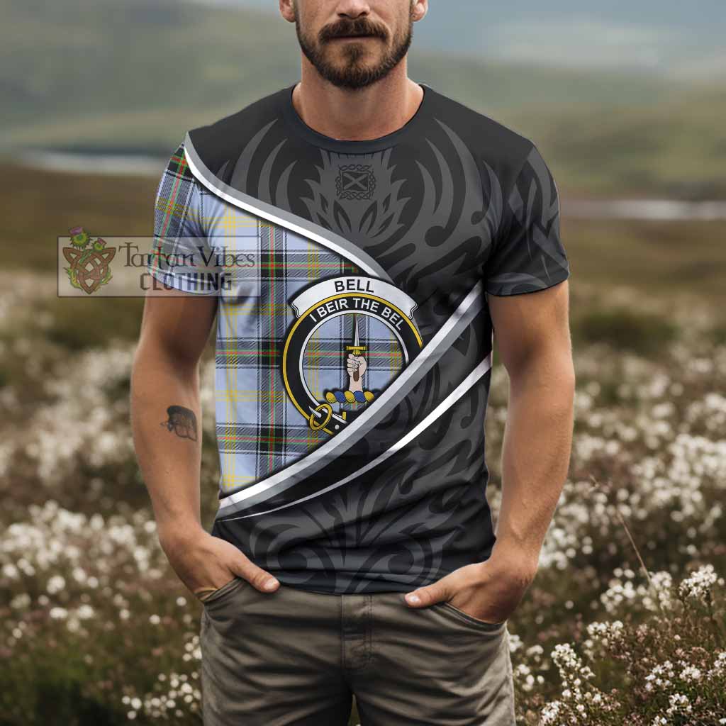 Bell Tartan Family Crest T-shirt Celtic Scottish Thistle Floral - Tartan Vibes Clothing