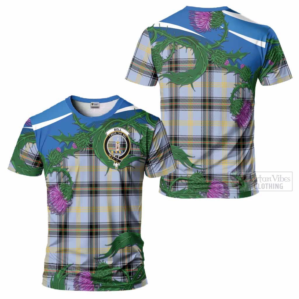 Bell Tartan Family Crest T-Shirt Thistle in Minimalism