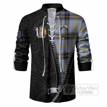 Bell Tartan Ghillie Shirt New Zealand Pattern Unique Zipper Stylized