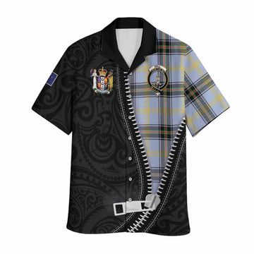 Bell Tartan Hawaiian Shirt New Zealand Pattern Unique Zipper Stylized