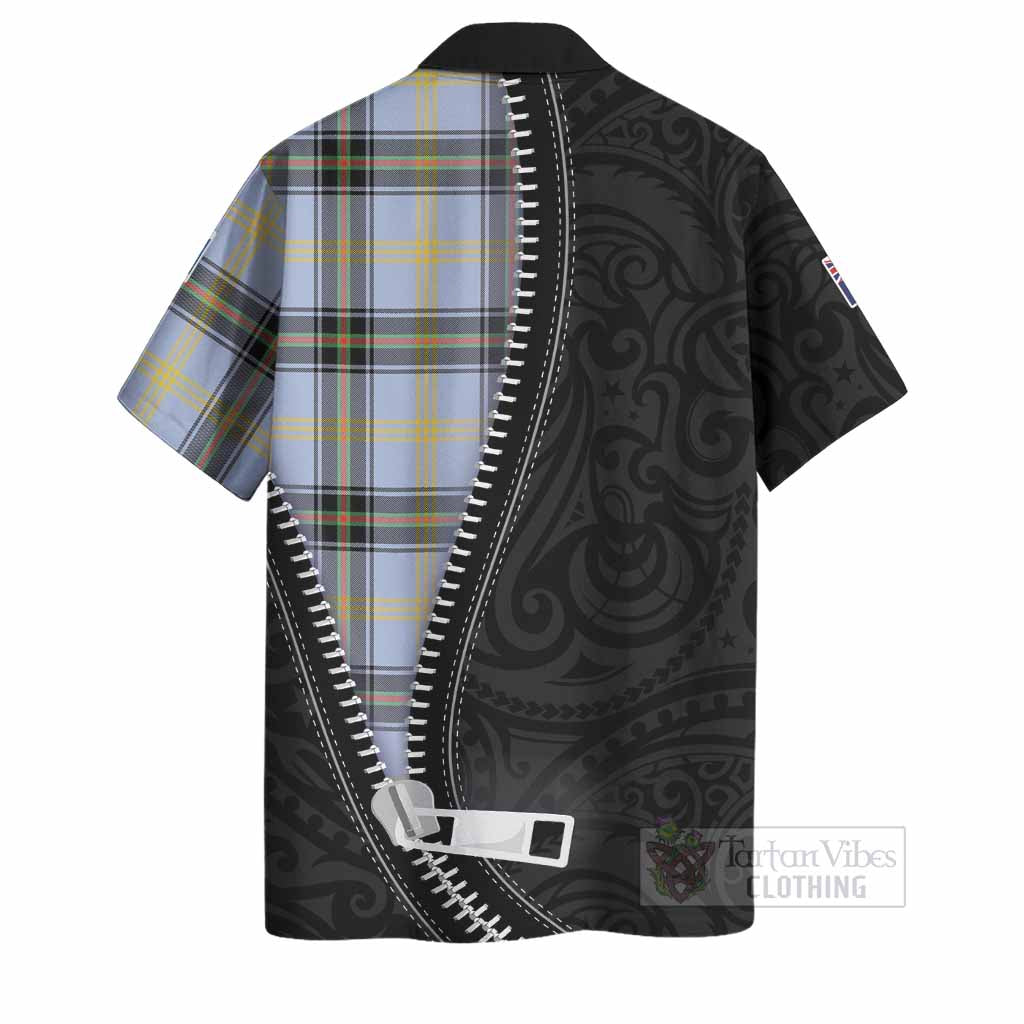 Bell Tartan Hawaiian Shirt New Zealand Pattern Unique Zipper Stylized