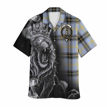 Bell Tartan Hawaiian Shirt Roaring Lion Heritage