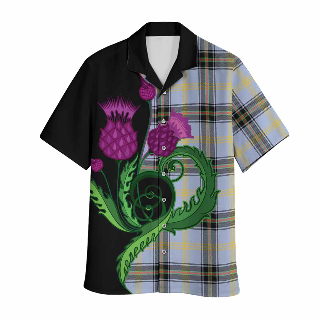 Bell Tartan Hawaiian Shirt Traditional Scottish Thistle