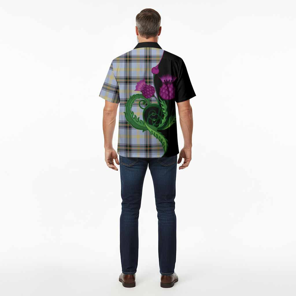 Bell Tartan Hawaiian Shirt Traditional Scottish Thistle