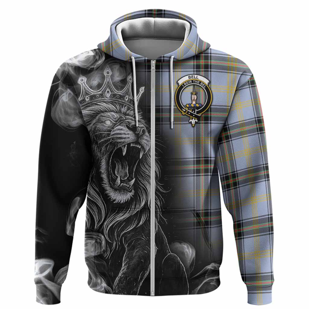 Bell Tartan Hoodie Roaring Lion Heritage