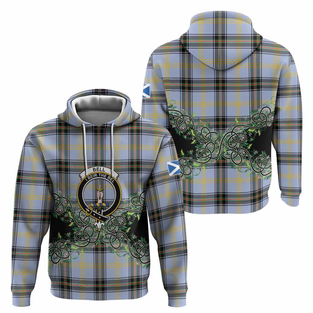 Bell Tartan Hoodie Thistle Scottish Spirit