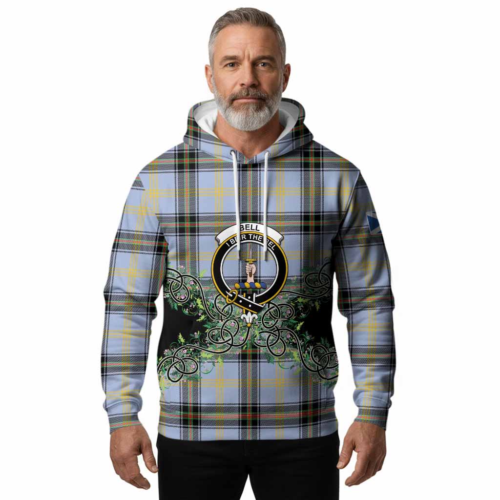 Bell Tartan Hoodie Thistle Scottish Spirit