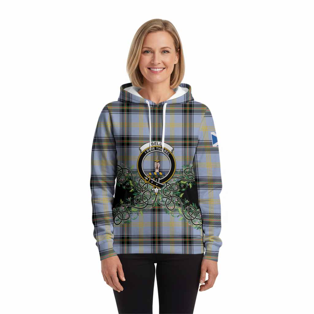 Bell Tartan Hoodie Thistle Scottish Spirit