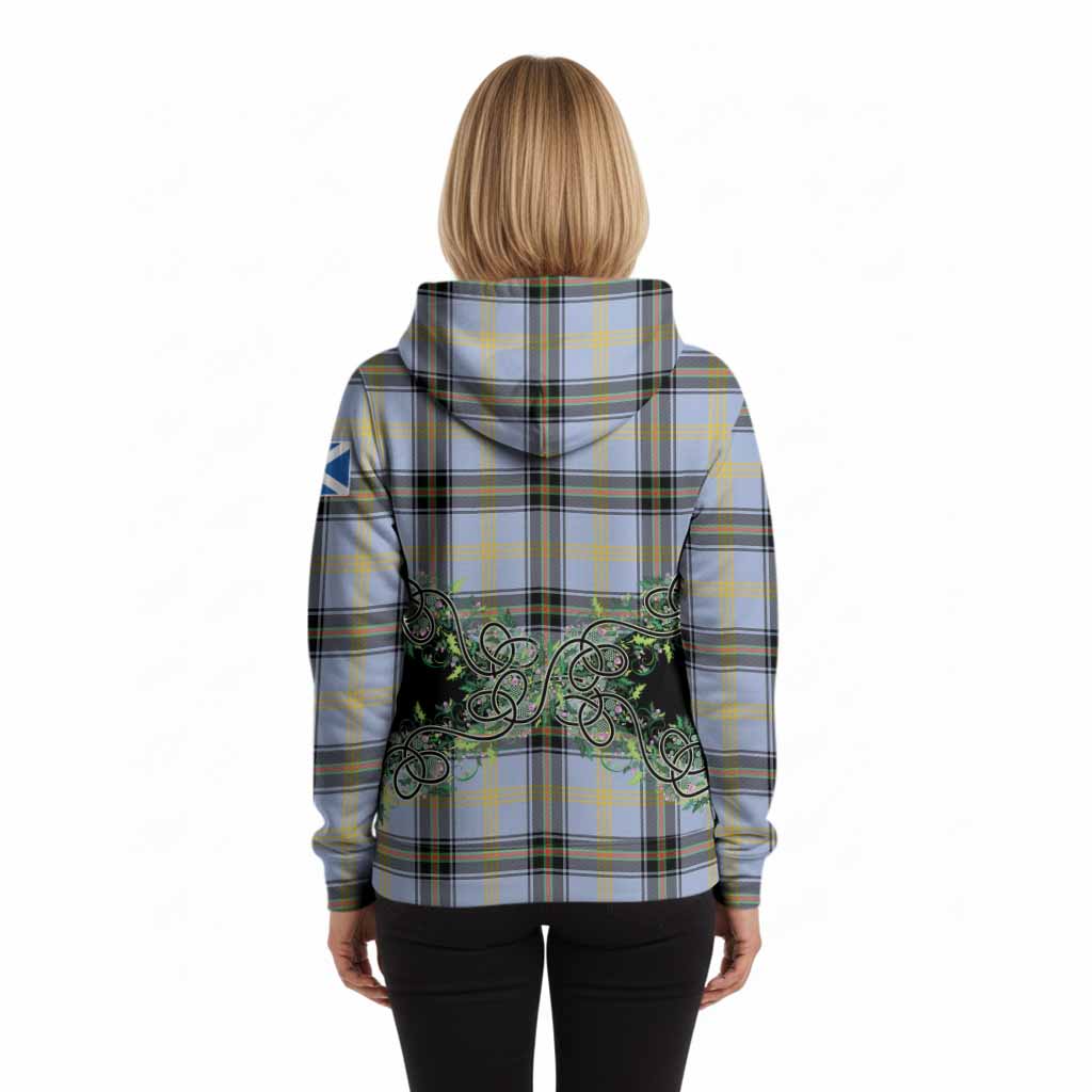 Bell Tartan Hoodie Thistle Scottish Spirit