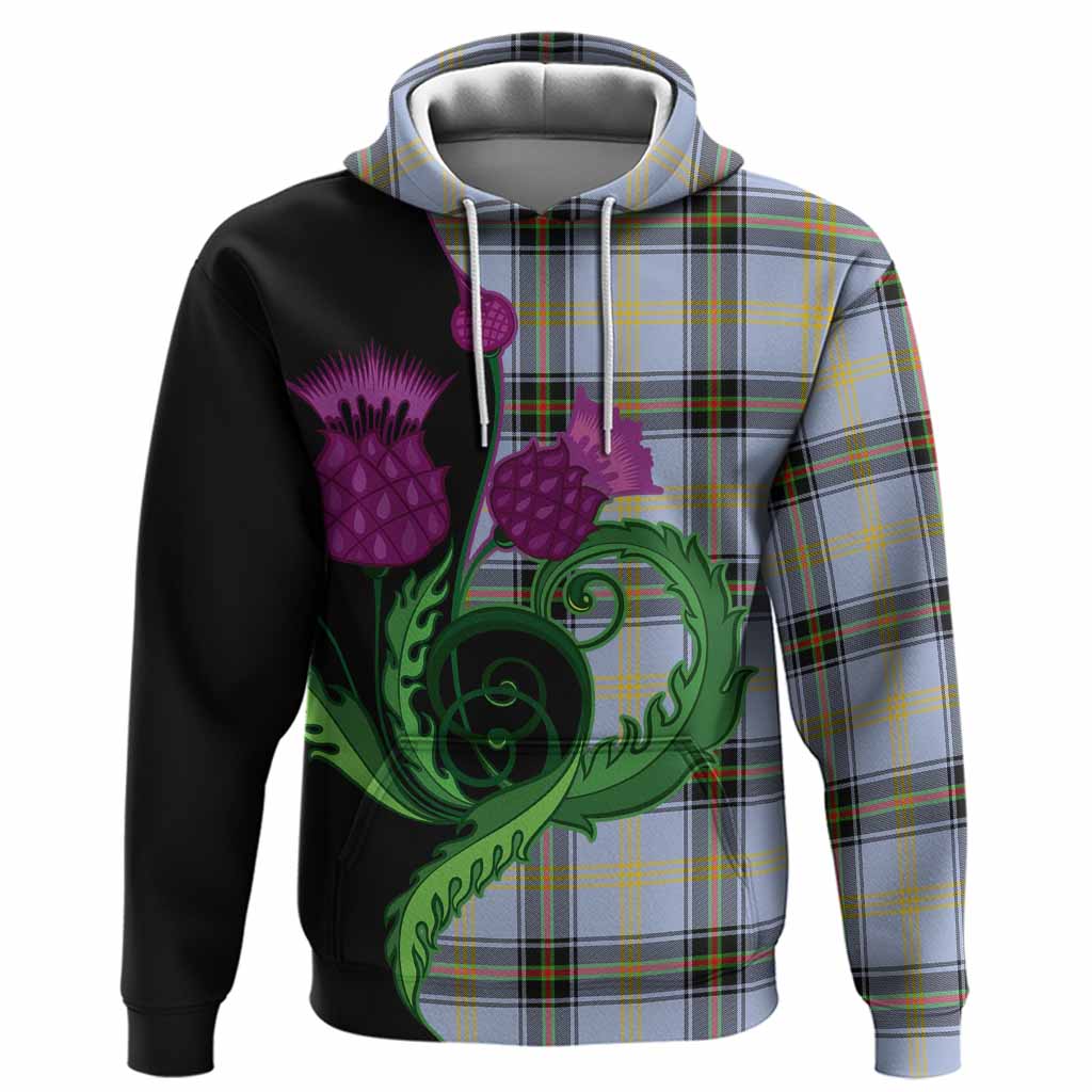 Bell Tartan Hoodie Traditional Scottish Thistle