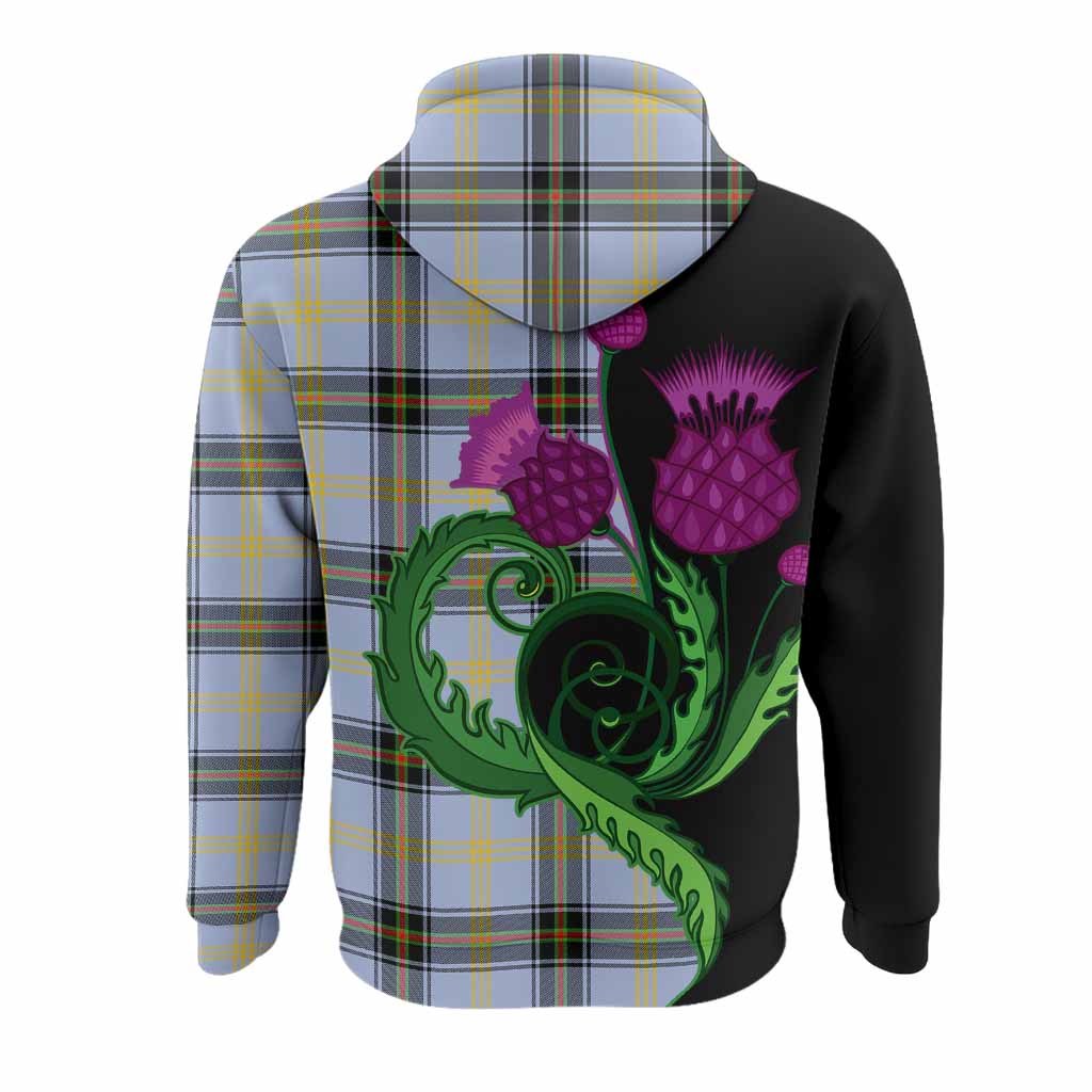 Bell Tartan Hoodie Traditional Scottish Thistle