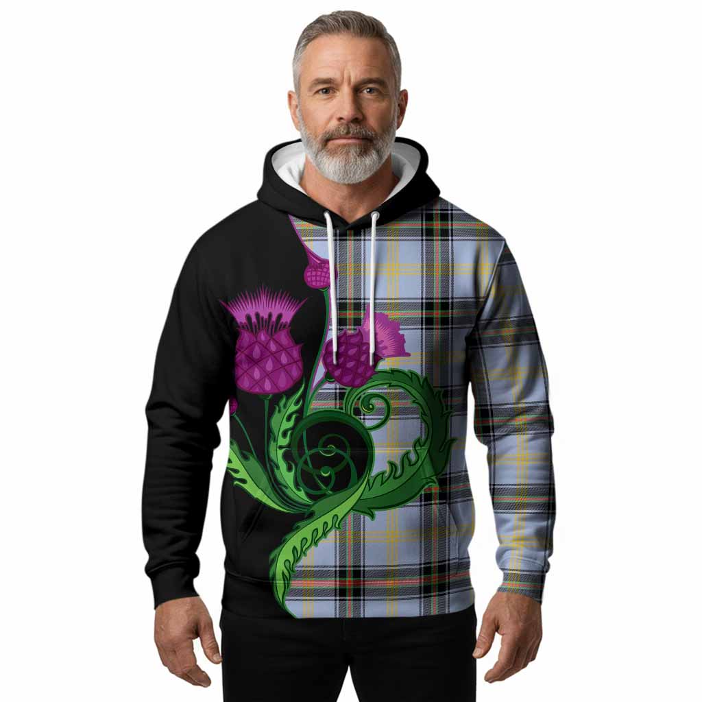 Bell Tartan Hoodie Traditional Scottish Thistle