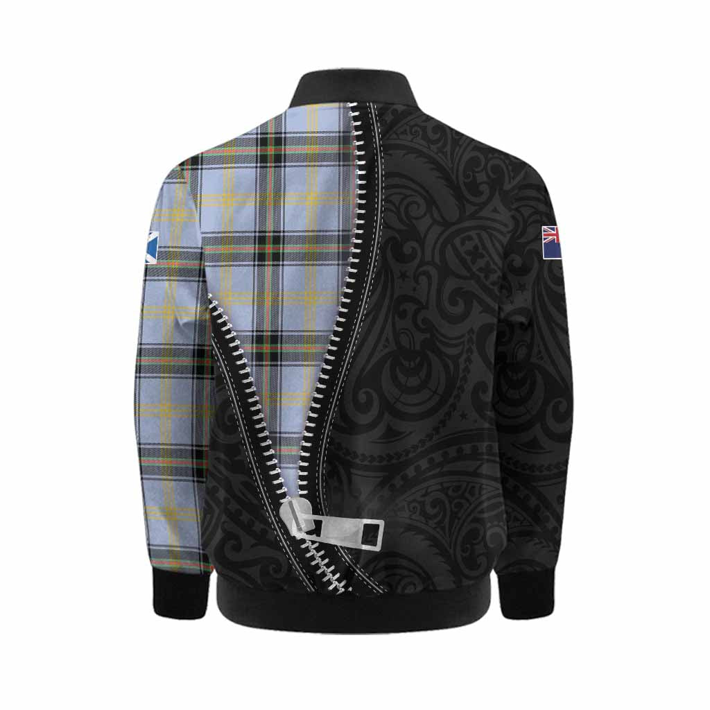Bell Tartan Kid Bomber Jacket New Zealand Pattern Unique Zipper Stylized