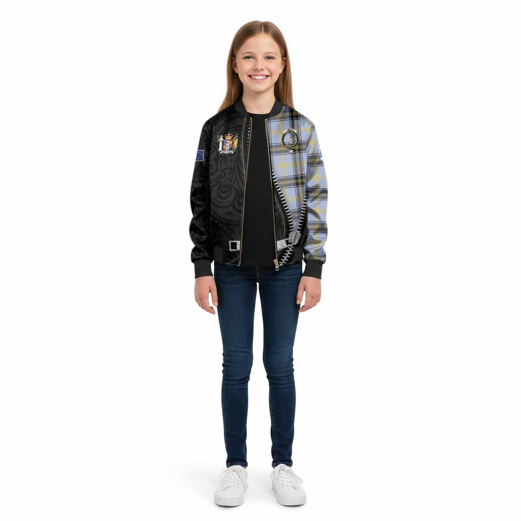 Bell Tartan Kid Bomber Jacket New Zealand Pattern Unique Zipper Stylized