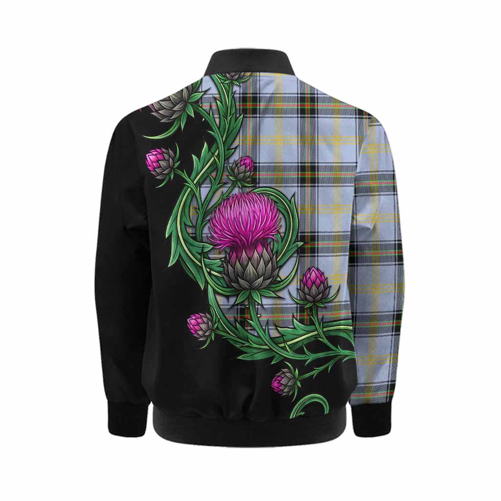 Bell Tartan Kid Bomber Jacket Resilient Scottish Thistle Kid - Tartan Vibes Clothing