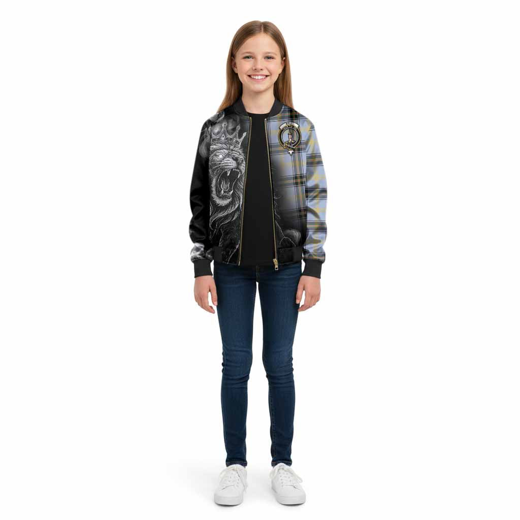 Bell Tartan Kid Bomber Jacket Roaring Lion Heritage