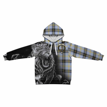 Bell Tartan Kid Hoodie Roaring Lion Heritage