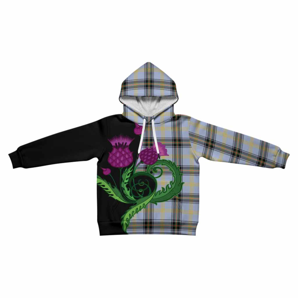 Bell Tartan Kid Hoodie Traditional Scottish Thistle