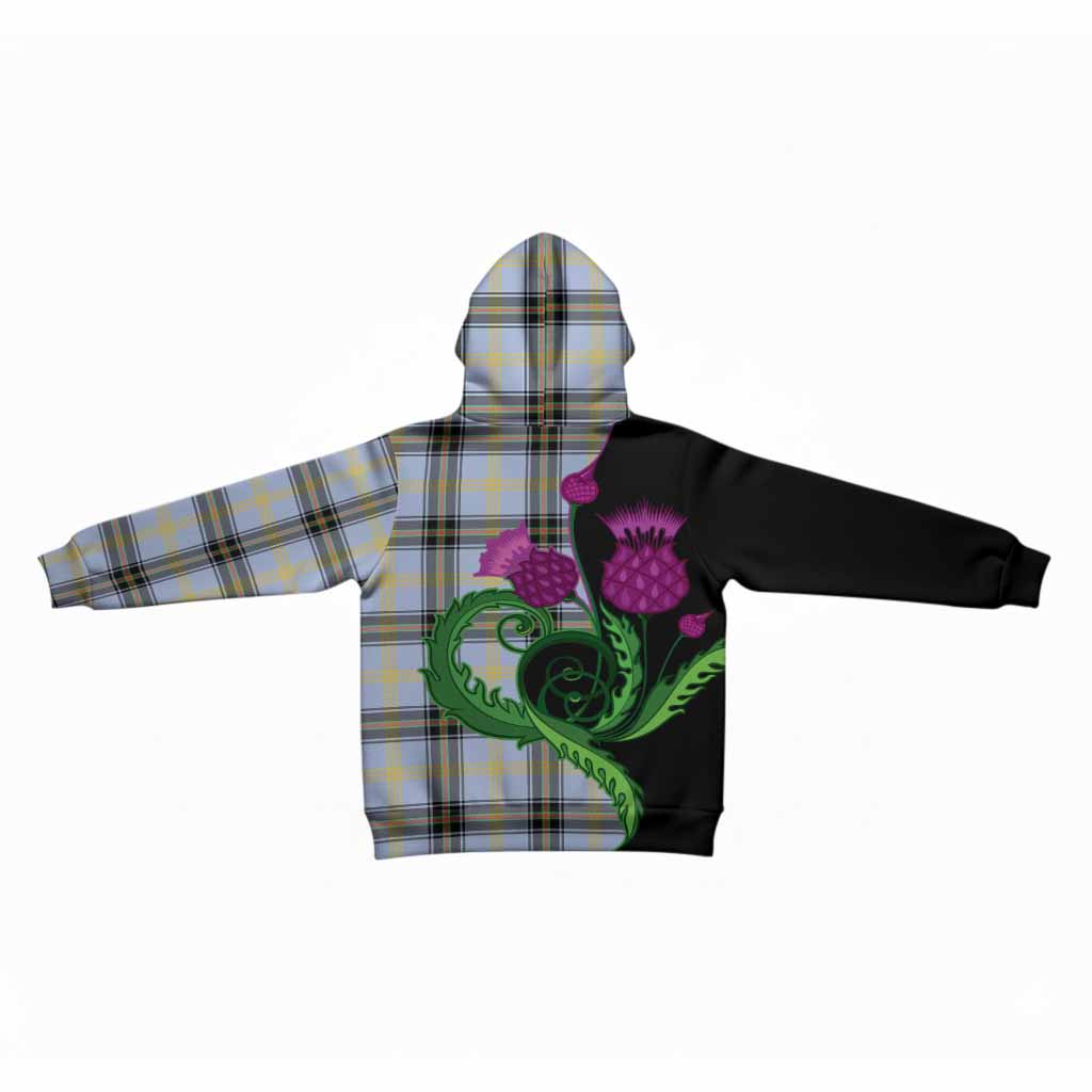 Bell Tartan Kid Hoodie Traditional Scottish Thistle