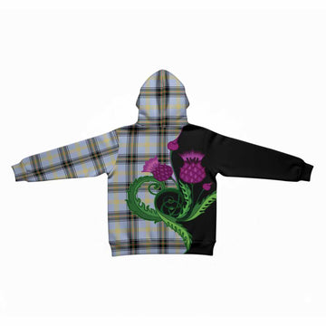 Bell Tartan Kid Hoodie Traditional Scottish Thistle