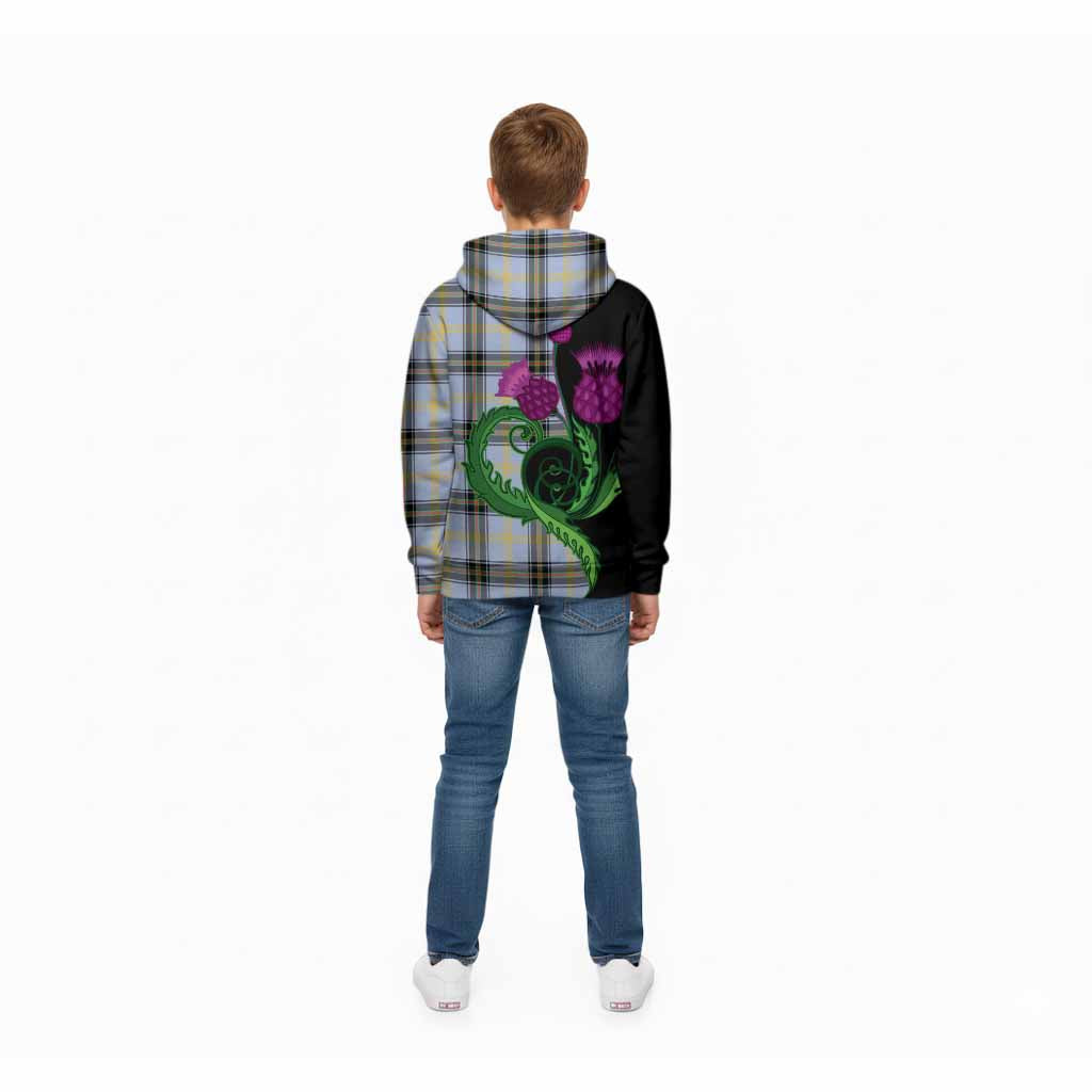 Bell Tartan Kid Hoodie Traditional Scottish Thistle
