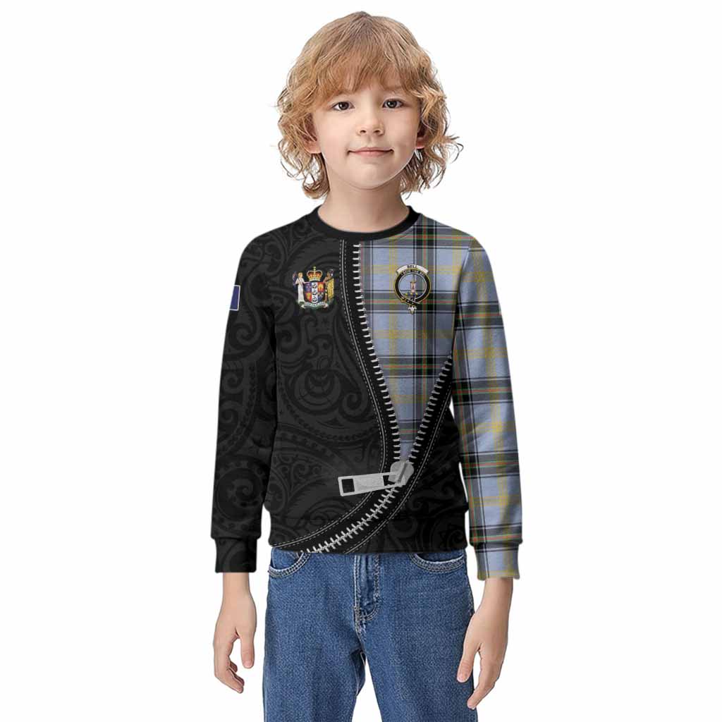 Bell Tartan Kid Knitted Sweatshirt New Zealand Pattern Unique Zipper Stylized