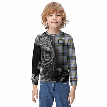Bell Tartan Kid Knitted Sweatshirt Roaring Lion Heritage