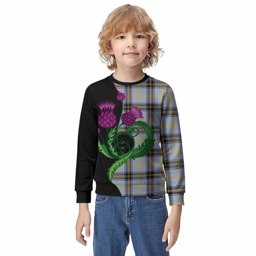 Bell Tartan Kid Knitted Sweatshirt Traditional Scottish Thistle