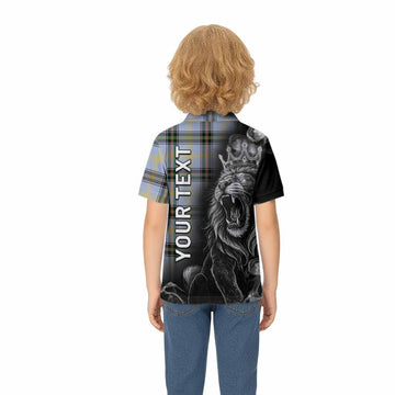Bell Tartan Kid Polo Shirt Roaring Lion Heritage