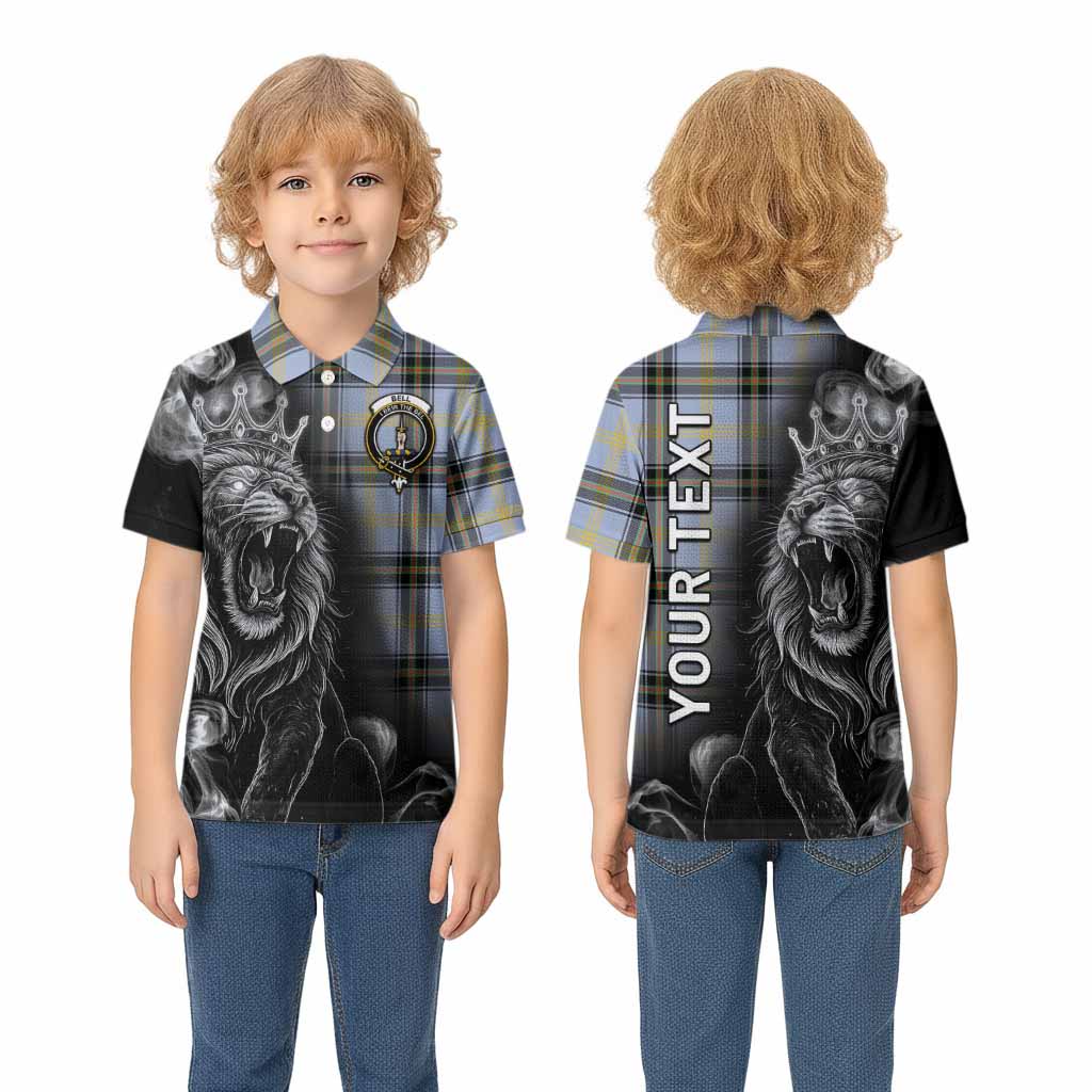 Bell Tartan Kid Polo Shirt Roaring Lion Heritage