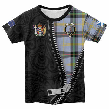 Bell Tartan Kid T-shirt New Zealand Pattern Unique Zipper Stylized
