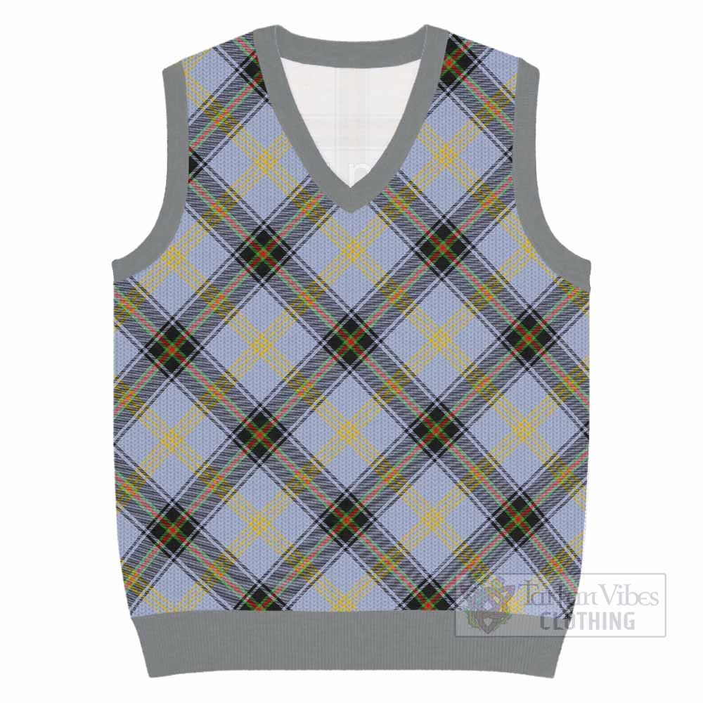 Bell Tartan  Knitted V-Neck Vest Cross Style