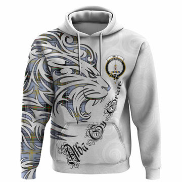 Bell Tartan Lion Roar Hoodie Alba Gu Brath with Celtic Motifs