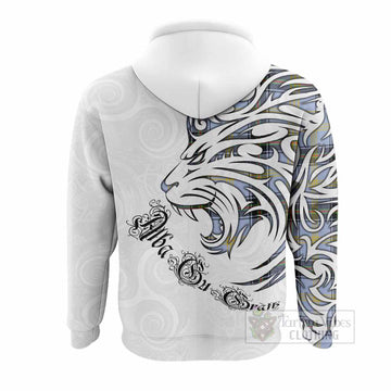 Bell Tartan Lion Roar Hoodie Alba Gu Brath with Celtic Motifs