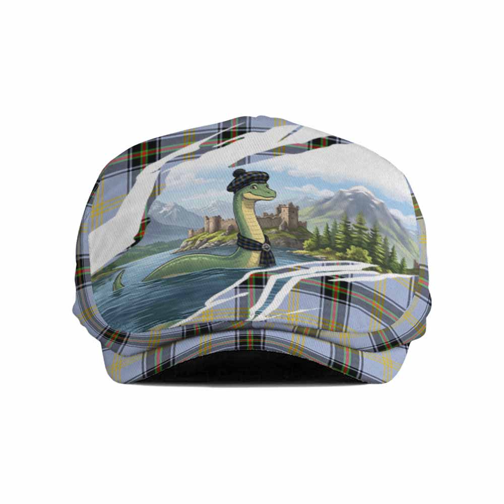 Bell Tartan Loch Ness Monster Scottish Heritage Art Flat Cap, Jeff Cap