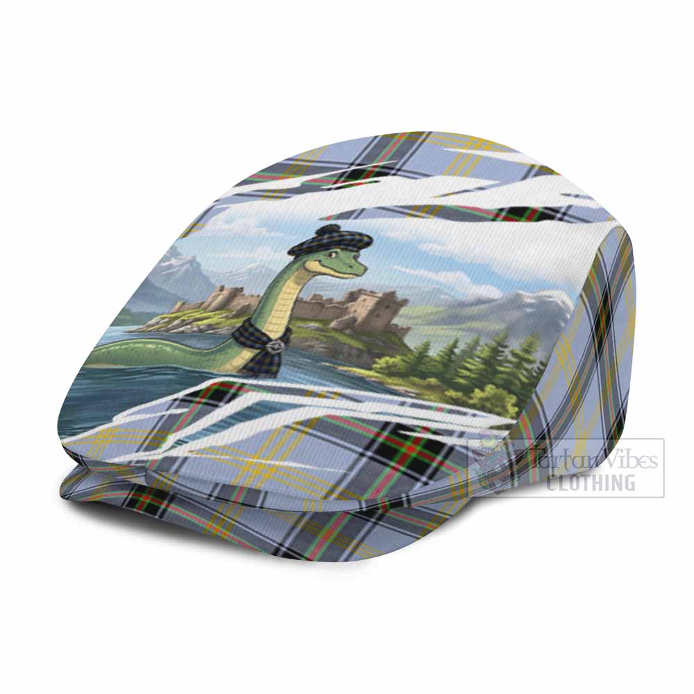 Bell Tartan Loch Ness Monster Scottish Heritage Art Flat Cap, Jeff Cap